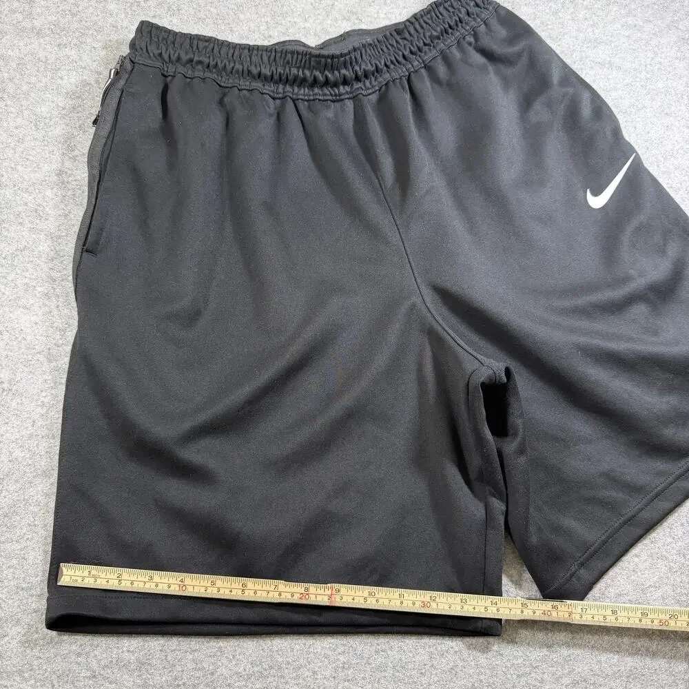 Nike Dri-FIT Shorts Mens XXL Black Athletic Zip Pockets Drawstring Waist Gym